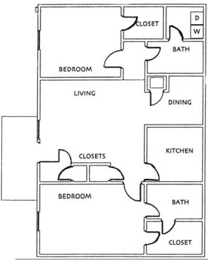 C 2BR/2BA - Casa Rosa Apartments