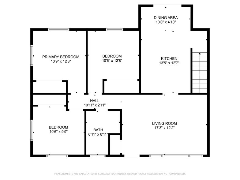 Upstairs floor plan - 1536 Gordon Dr