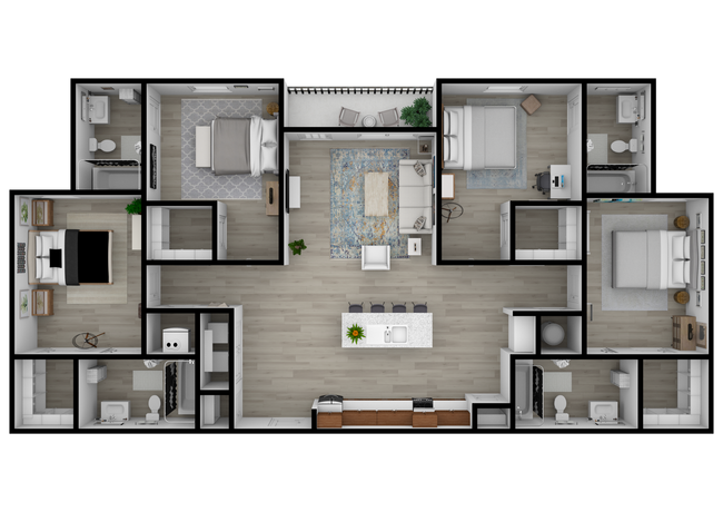 DLP Proper D1L - 4 Bed 4 Bath 1,396 Sq Ft A 3D - Altitude, A Prosper Community (Student)