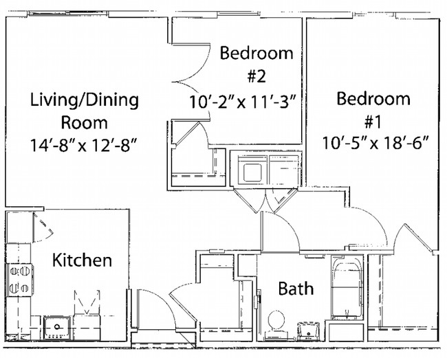 2BR/1BA - Park Place