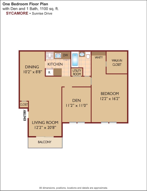 1BR/1BA + Den - Millbrook Village North