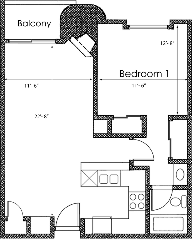 Floorplan - Midvale Court Apartments Westwood