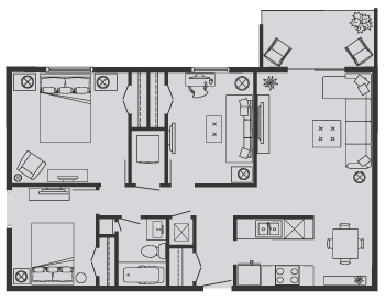 Floorplan - Kensington Woods Apartments