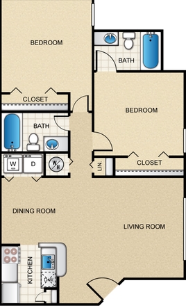 2BR/2BA - Kinwood Apartments