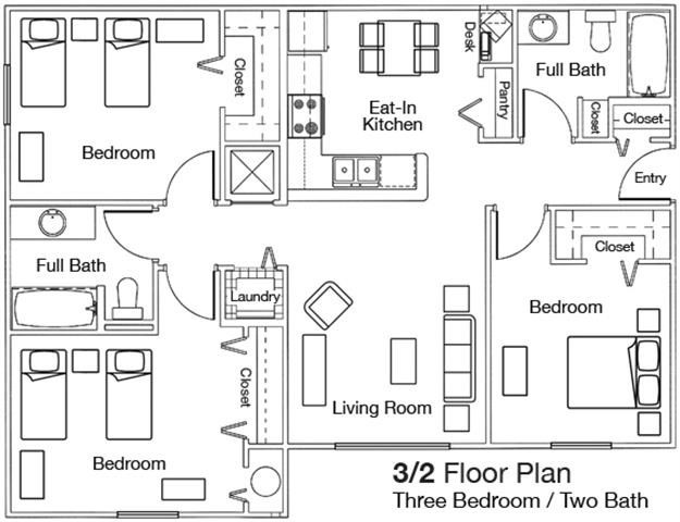 Floorplan - Windsong Apartments