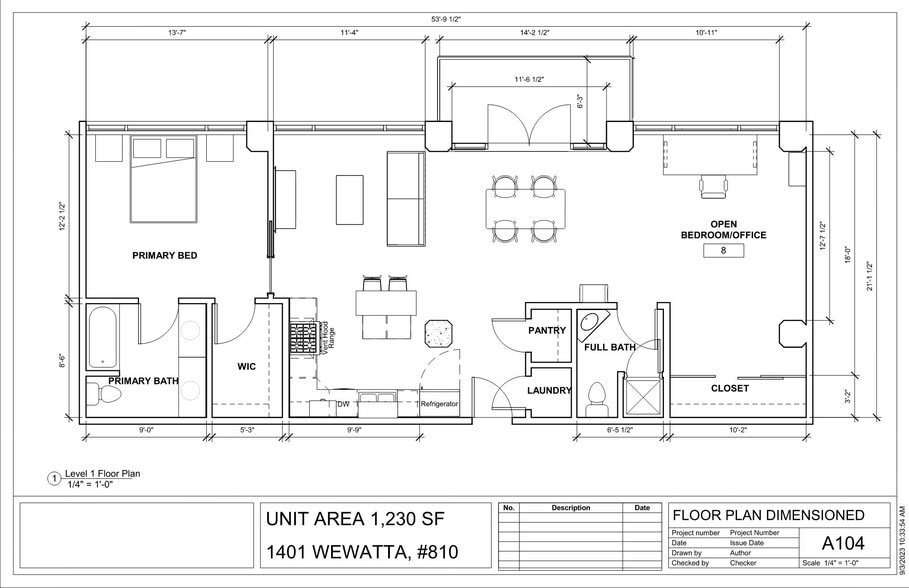 Floor Plan - 1401 Wewatta St