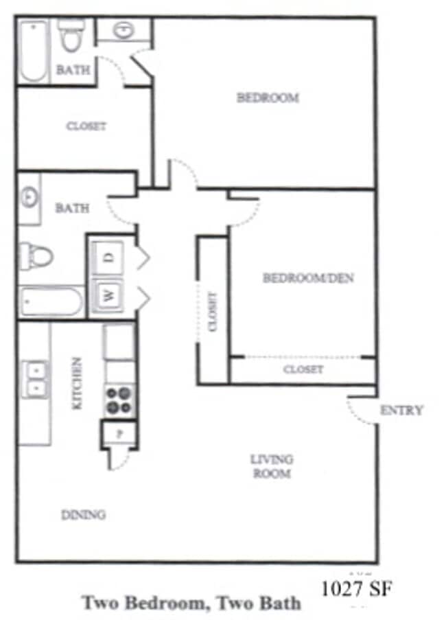 Primary Photo - 2 BR 2 BA Condo - Upstairs