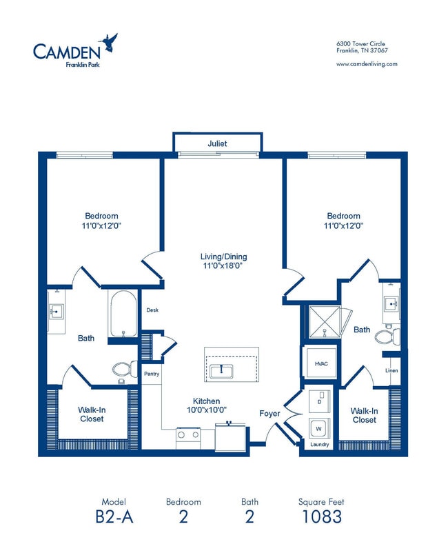 Floorplan - Camden Franklin Park