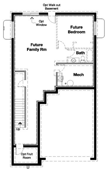 Basement floor plan - 15231 S Park Bluff Way
