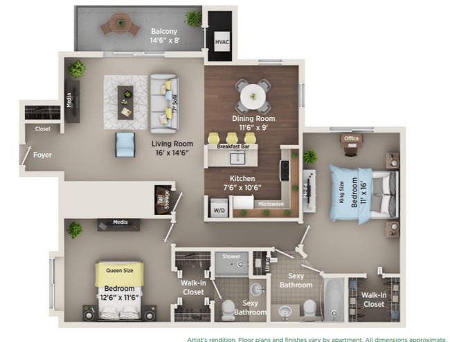 Floorplan - Village Club on Franklin