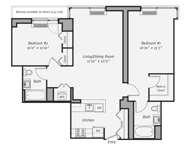 Floorplan - Avalon Riverview South Tower