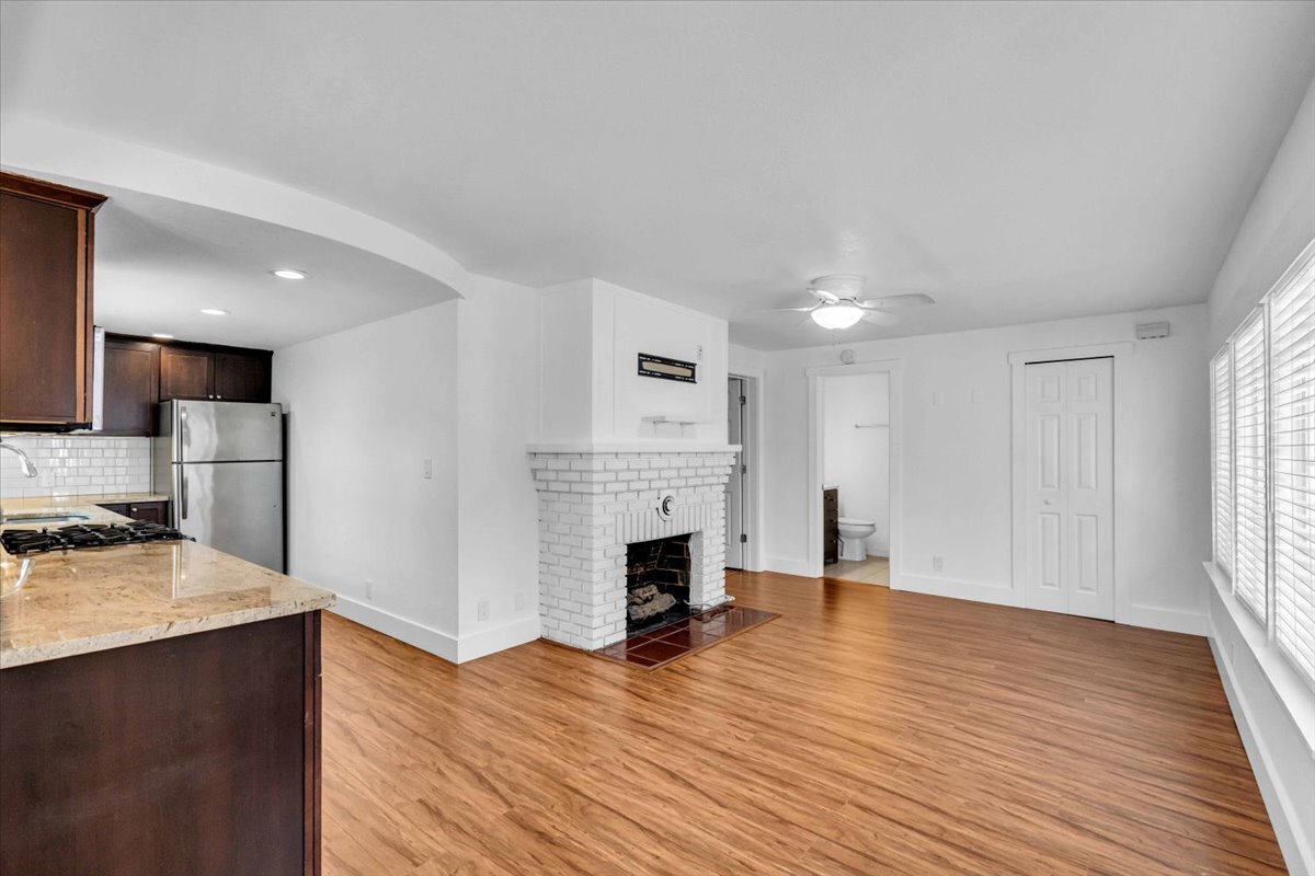 Living with Decorative Fireplace - 539 6th St N