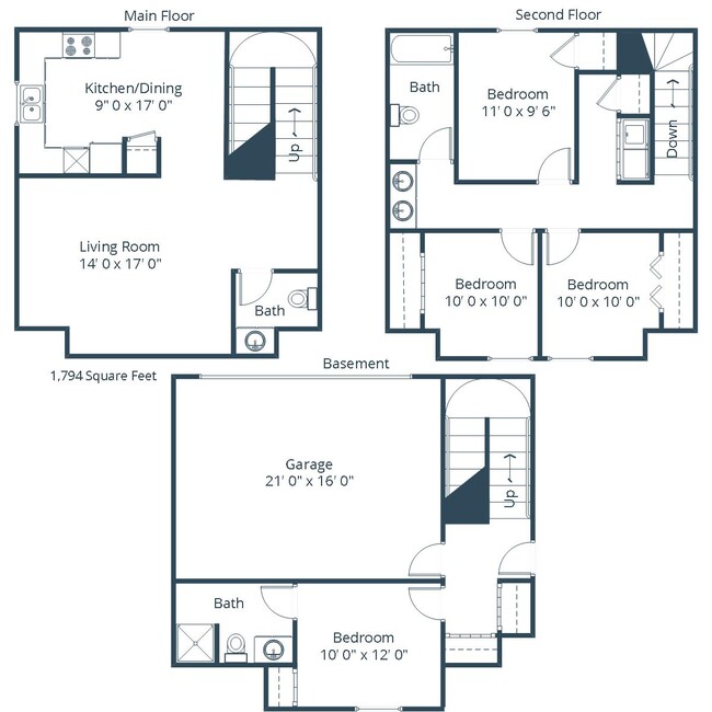 Floorplan - Townhomes at Mallard Creek