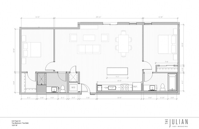 Floorplan - The Julian Apartments