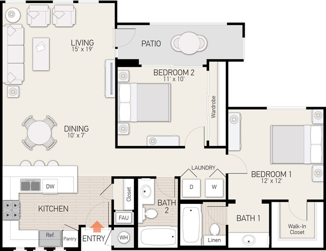 Floorplan - San Paulo Apartment Homes