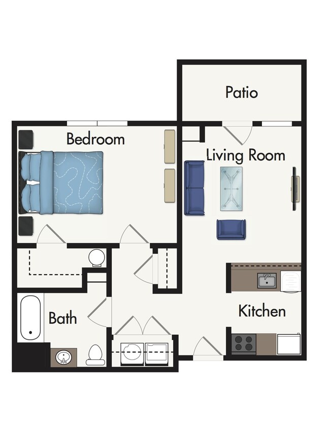 1 Bedroom / 1 Bath / 693 Sq.Ft. - Victoria Place Apartments