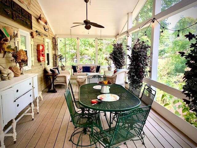A huge porch for dining and gathering for friends and family. - 12159 Spruce St