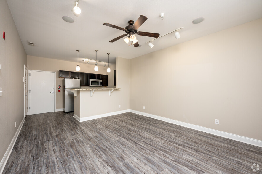 1BR, 1BA - 600SF - Living Room/Kitchen - 9 North Apartments