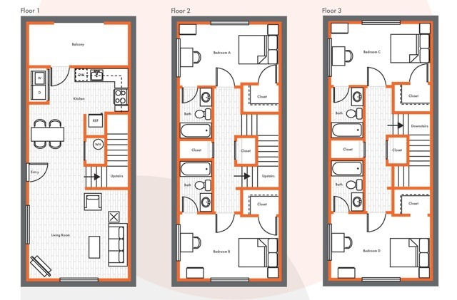 4 Bed, 4 Bath Townhome - Yugo Corvallis Domain