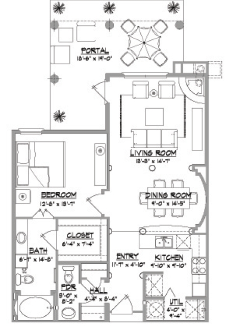 1BR/1BA - Alameda Santa Fe Condominiums