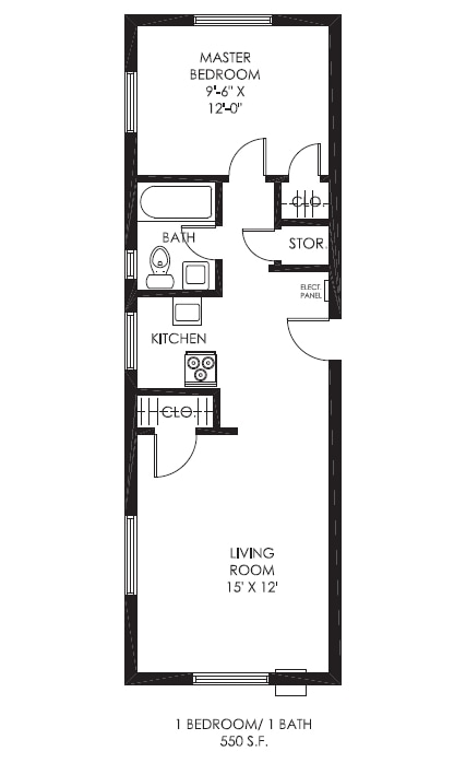 1BR/1BA - The Avalon