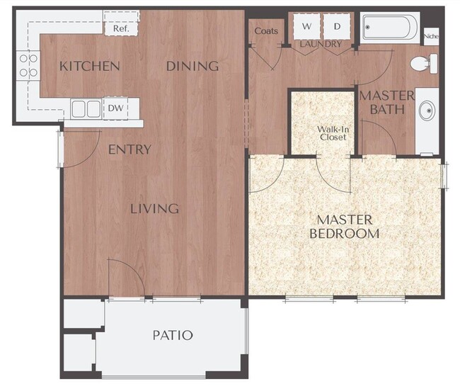 1B | 1x1 | 777 sq ft - Viano at Riverwalk