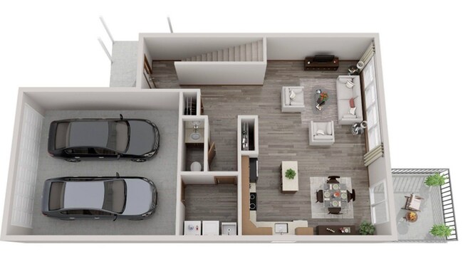 Boulder Townhome Floor 1 - Residences at Indian Trail