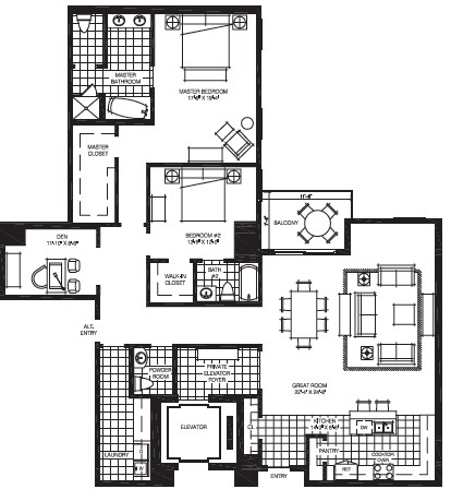 2BR/2.5BA - The Mark