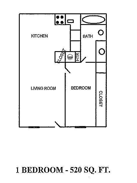 1BR/1BA - Village West Apartments