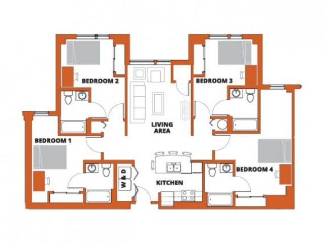 Floorplan - Campus Walk One