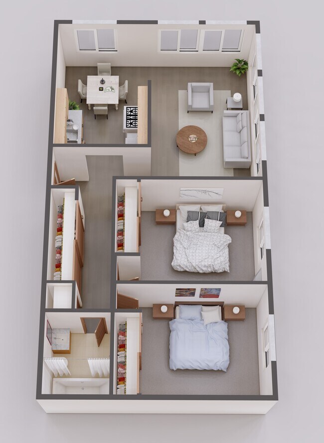 Two Bedroom Aerial - Twin Lakes Apartments