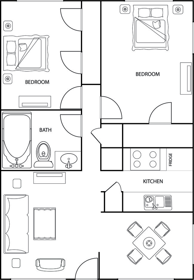 2BR/1BA - The Villas of Cherry Hollow