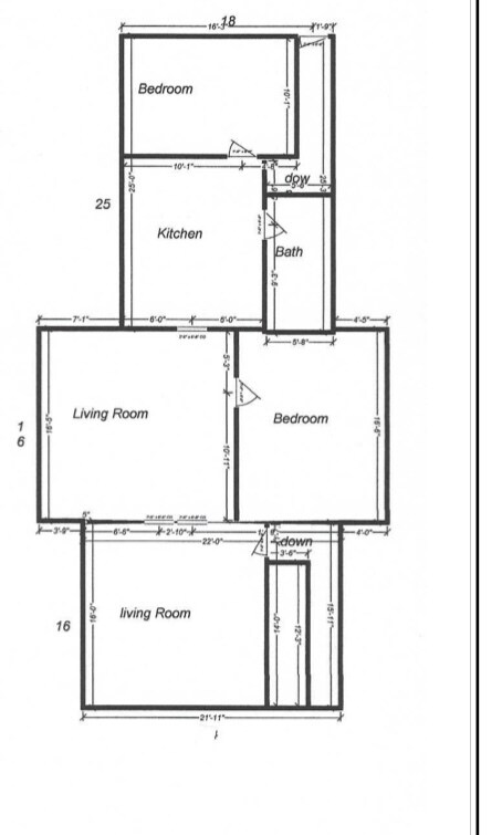 layout of unit - 717 E Center St