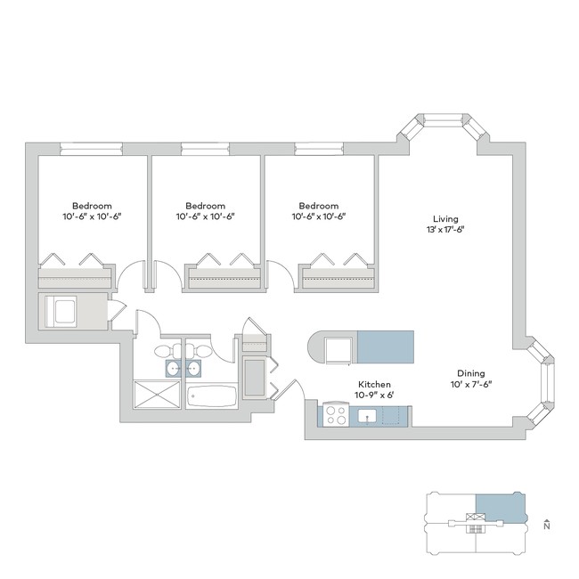 Floorplan - 1400 E. 57th Street