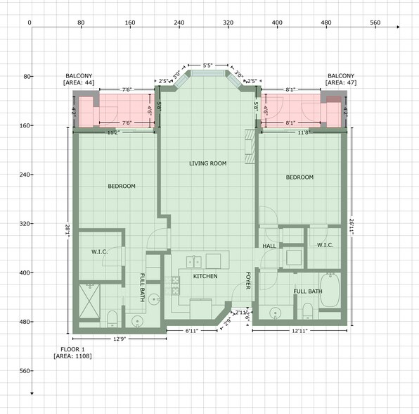Floor Plan with dimensions - 240 Caldecott Ln