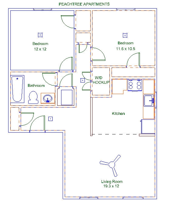 Floorplan - Peachtree Apartments