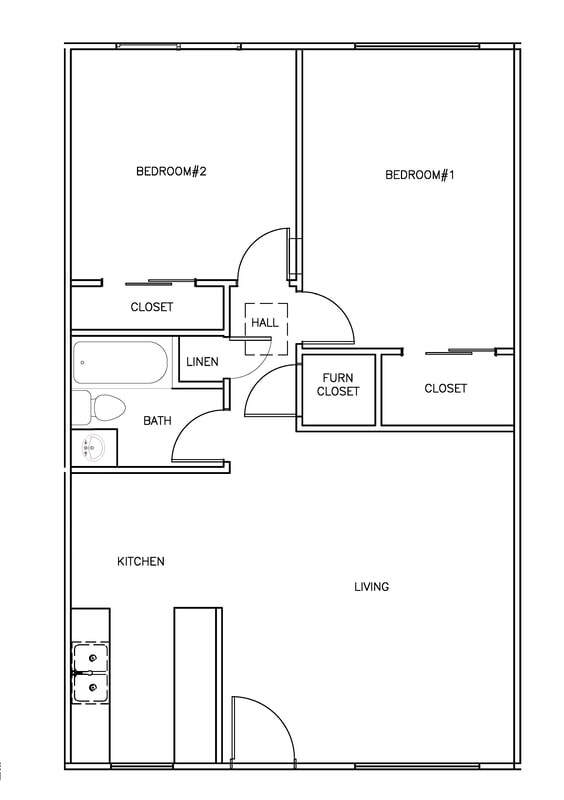 Floorplan - Harrison Court Apartments