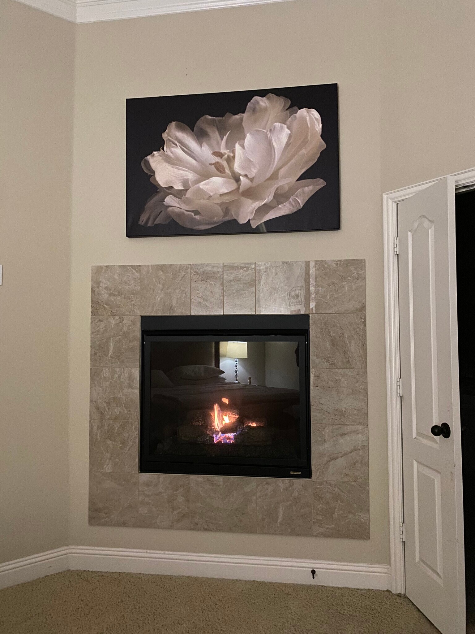 Gas fire place in master bedroom - 580 Hampshire Dr