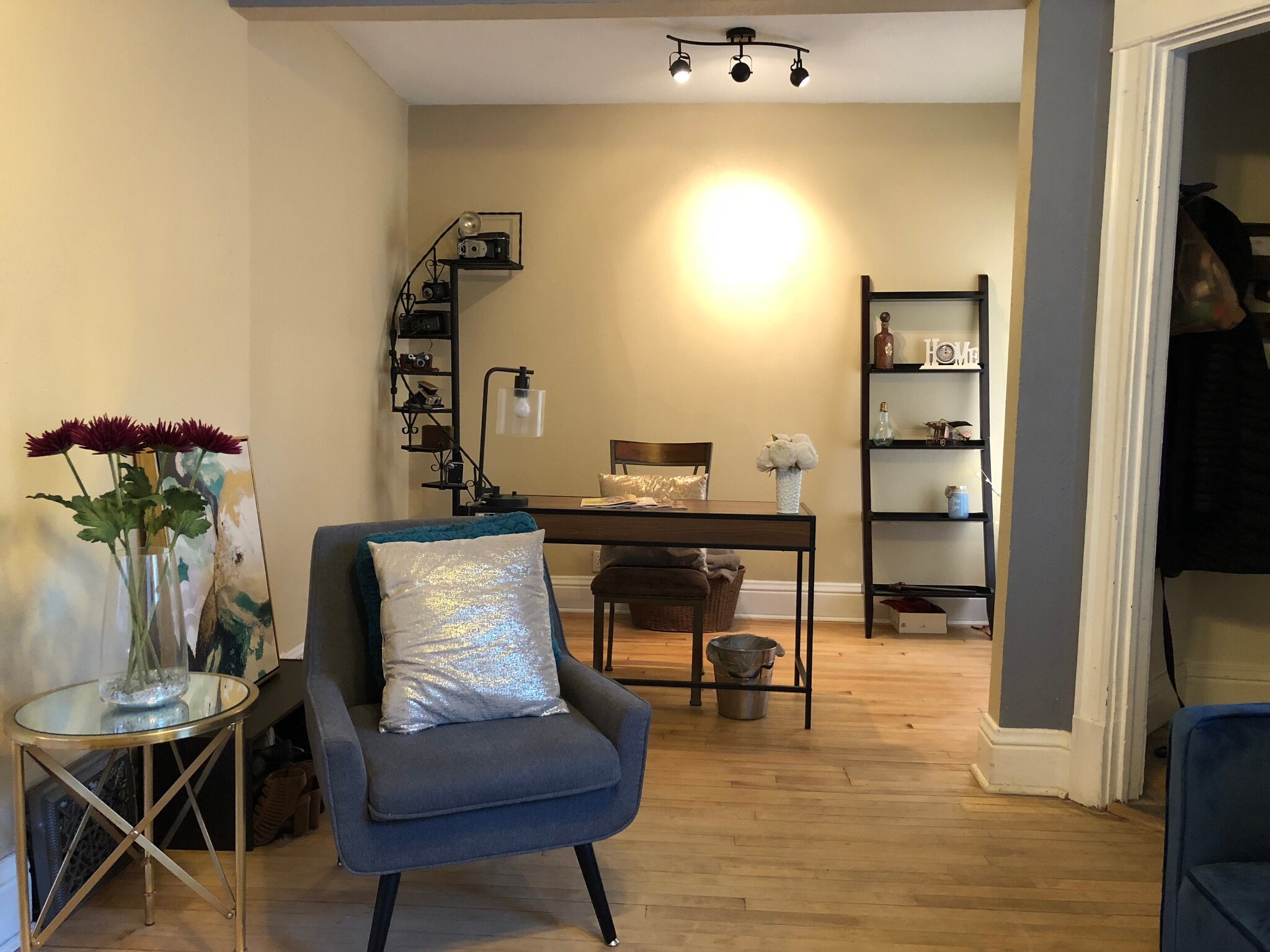 Living room to open office/den area - 2119 E Bradford Ave