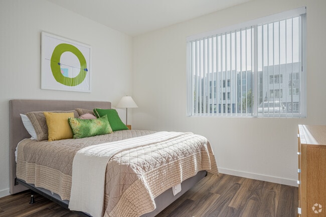 2BR, 2BA - 883SF - Primary Bedroom - Parkside Flats
