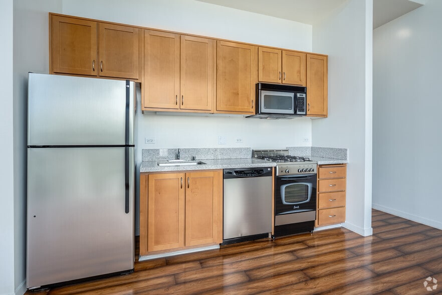 Studio - 791SF - Kitchen - The Cathedral Building