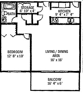 1BR/1BA - Shore View Apartments