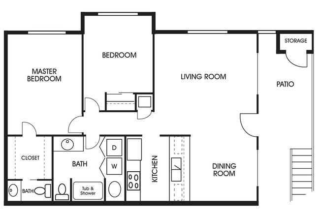 1 Bed 1.5 Bath - Poplar Village