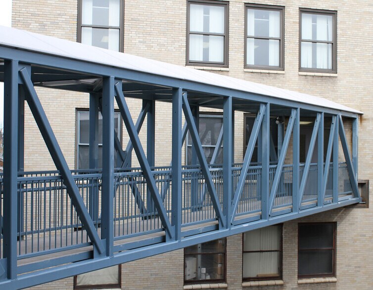 Bridge to covered garage - 67 Public Sq