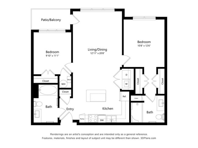 Floorplan - Preserve at Peachtree Shoals 55+ Apartments