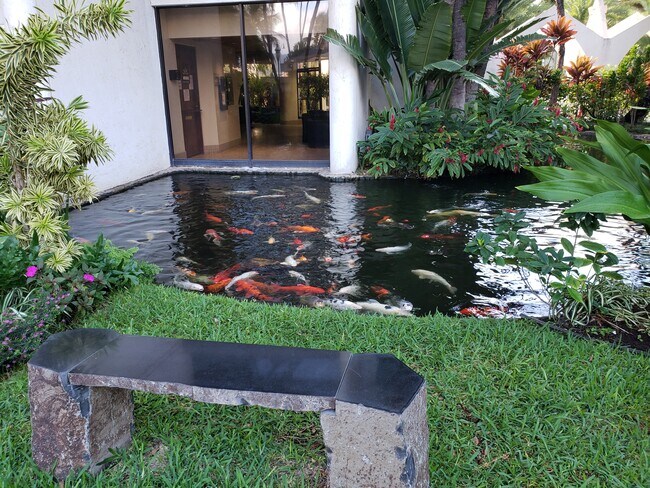 Relaxing Koi ponds with benches throughout gardens - 300 Wai Nani Way