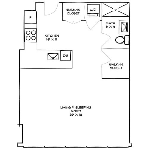 Floorplan - Park Towne Place Apartments