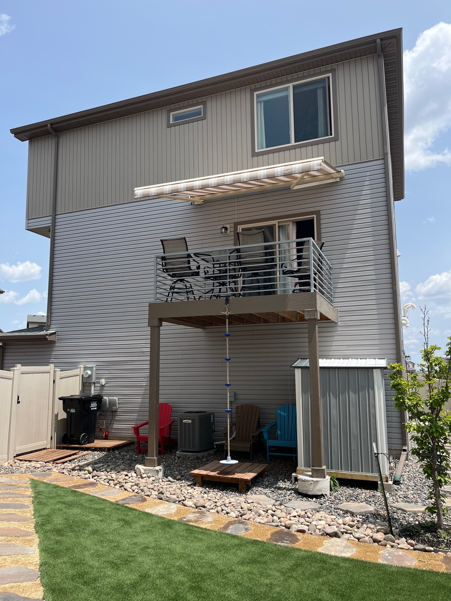 Awning Rear Yard Swing View - 9642 Timberlake Loop