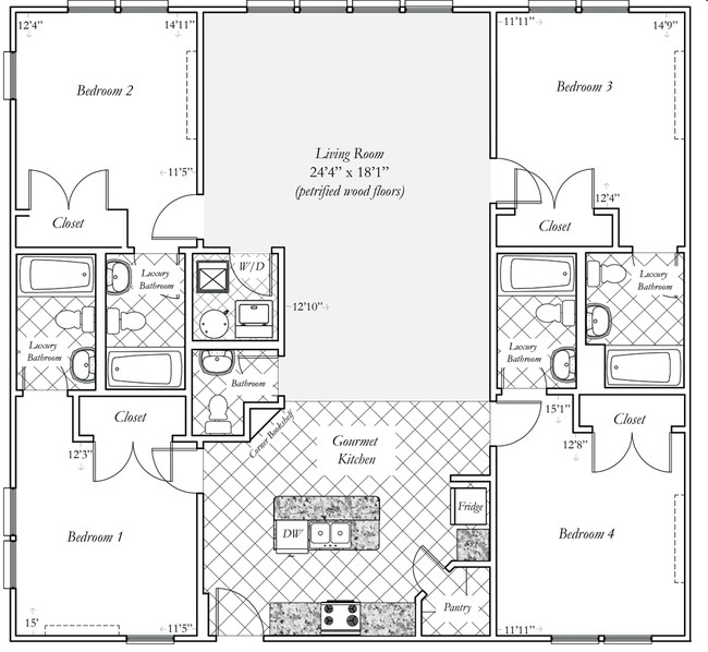 Floorplan - Greystone Luxury Apartments