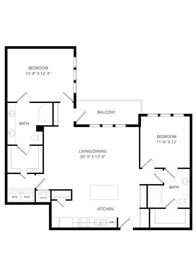 Floorplan - The Crosby at the Brickyard Apartment Homes